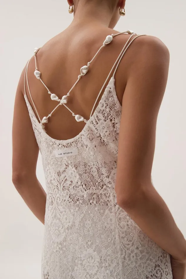 Aje Dresses Pera Maxi Dress White 8211 Women Aje Dresses Pera Maxi Dress White 8211 Women