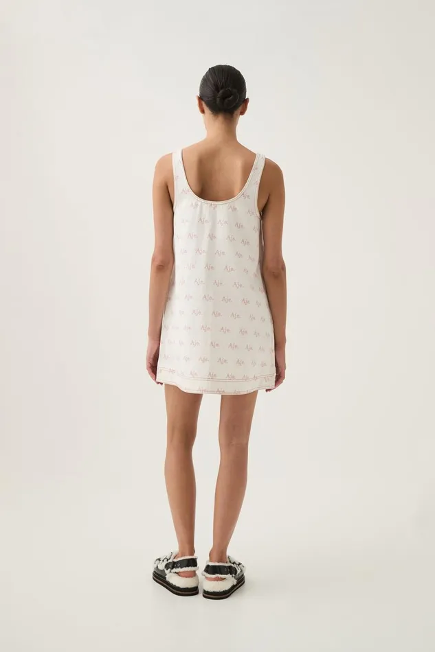 Aje Dresses Ratio Logo Denim Mini Dress Ivoryblush Pink 8211 Women Aje Dresses Ratio Logo Denim Mini Dress Ivoryblush Pink 8211 Women