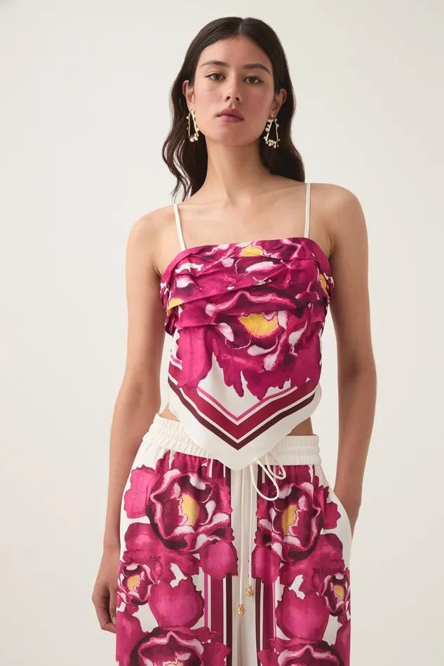 Aje Hats and Scarves Atomic Scarf Top Boldly Blooming 8211 Women Aje Hats and Scarves Atomic Scarf Top Boldly Blooming 8211 Women