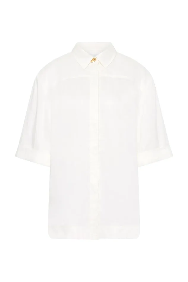 Aje Matching Sets Asteria Short Sleeve Shirt Ivory 8211 Women Aje Matching Sets Asteria Short Sleeve Shirt Ivory 8211 Women