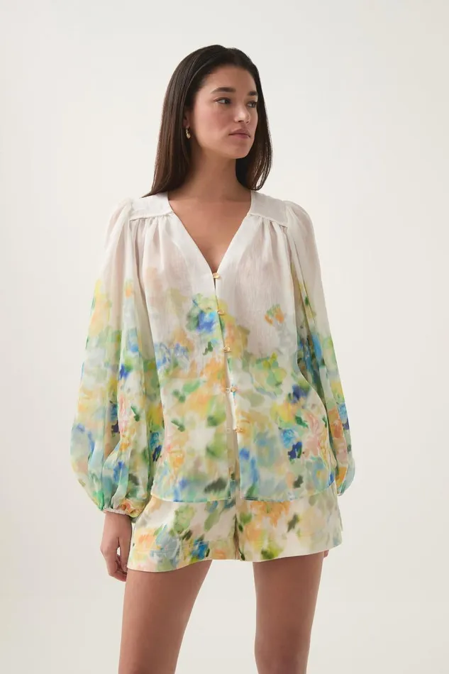 Aje Matching Sets Dreamscape Blouse Floral Haze 8211 Women Aje Matching Sets Dreamscape Blouse Floral Haze 8211 Women