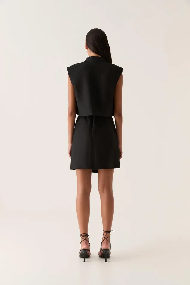 Aje Matching Sets Flight Asymmetric Wrap Skirt Black 8211 Women