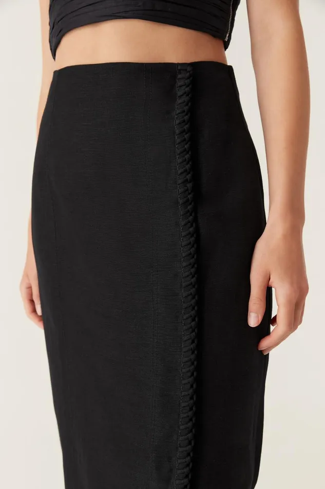 Aje Matching Sets Theory Cinched Midi Skirt Black 8211 Women