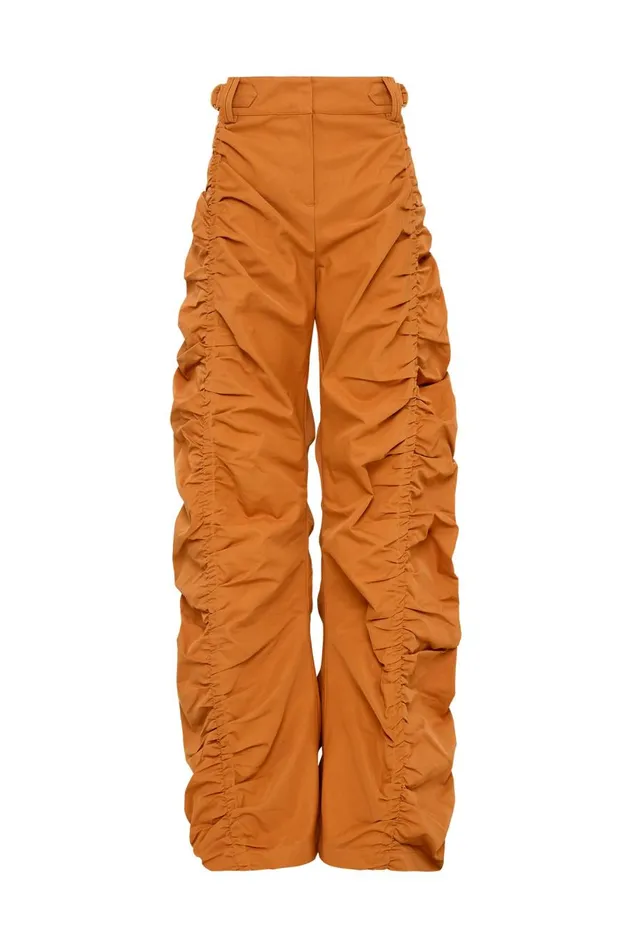 Aje Pants Kiara Ruched Drawstring Pant Chestnut Brown 8211 Women