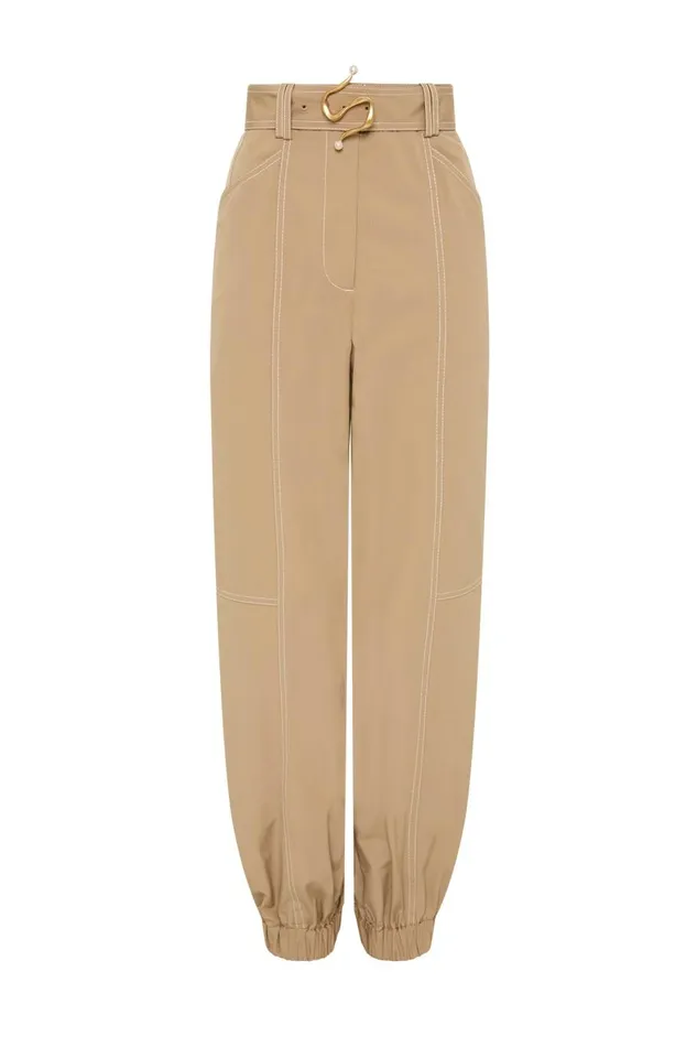 Aje Pants Willow Utility Track Pant Taupe Grey 8211 Women