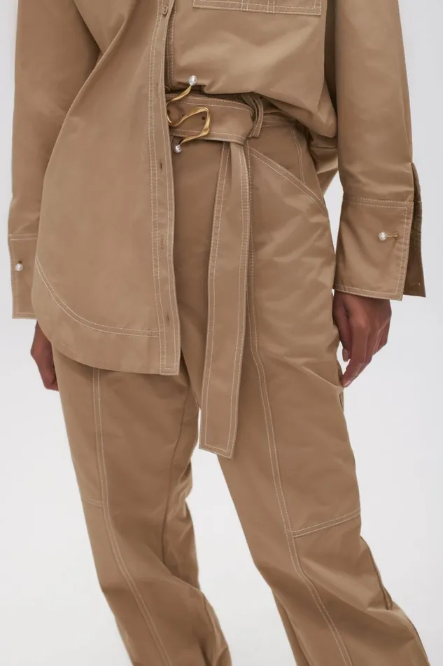 Aje Pants Willow Utility Track Pant Taupe Grey 8211 Women