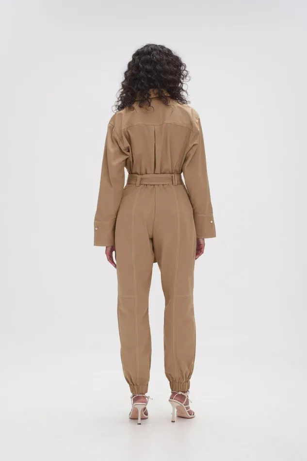 Aje Pants Willow Utility Track Pant Taupe Grey 8211 Women