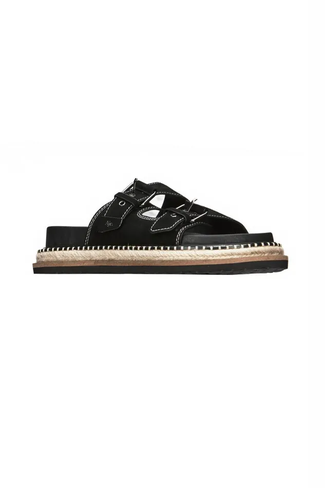 Aje Shoes Camilla Stacked Sole Slide Black 8211 Women