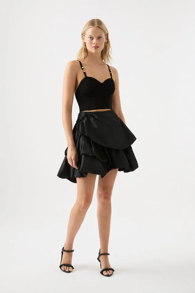 Aje Skirts Daybreak Mini Skirt Black 8211 Women