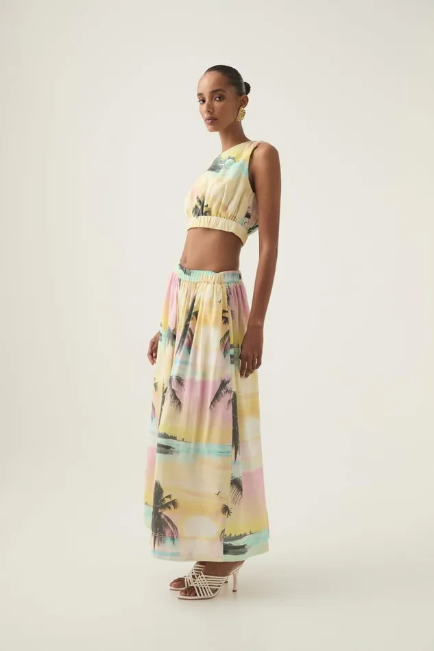 Aje Skirts Nicolette Maxi Skirt Sunset Sky 8211 Women