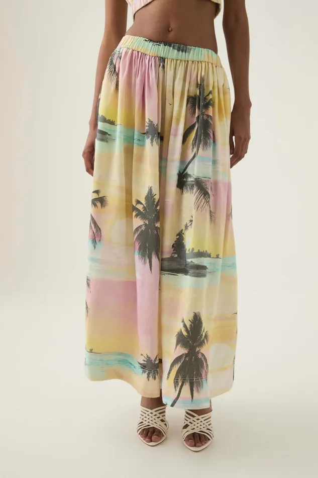Aje Skirts Nicolette Maxi Skirt Sunset Sky 8211 Women