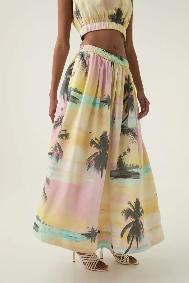 Aje Skirts Nicolette Maxi Skirt Sunset Sky 8211 Women
