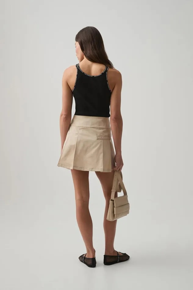 Aje Skirts Pleated Mini Skirt 648 On Taupe 8211 Women Aje Skirts Pleated Mini Skirt 648 On Taupe 8211 Women