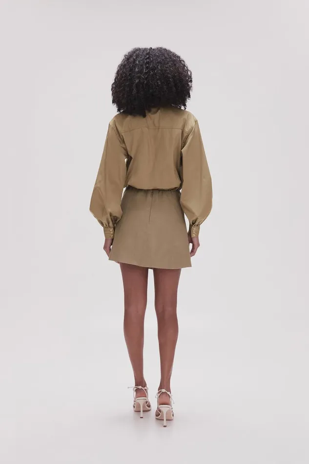 Aje Skirts Realm Wrap Front Mini Skirt Desert Khaki 8211 Women