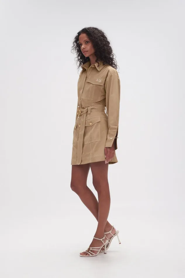 Aje Skirts Willow Utility Mini Skirt Taupe Grey 8211 Women