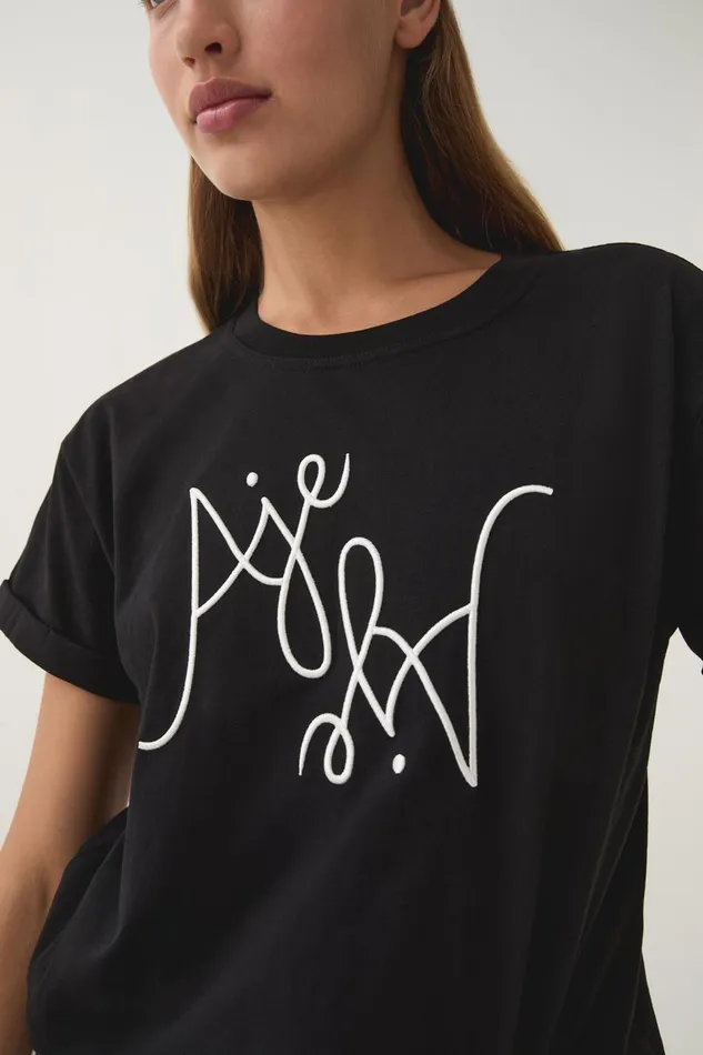 Aje Tees Prophecy Logo Oversized Tee Blackwhite Logo 8211 Women