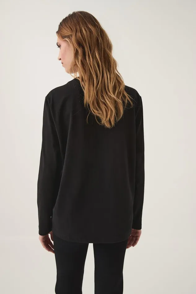 Aje Tees Rayne Long Sleeve Tee Black 8211 Women