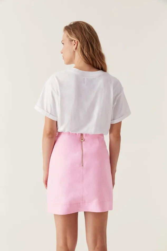 Aje Tees Saffy Embellished Tee Whitepink Logo 8211 Women