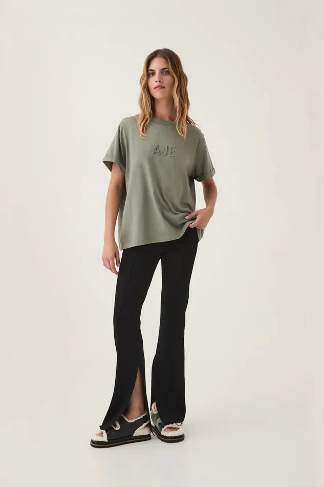Aje Tees Stone Tee Oakmoss 8211 Women