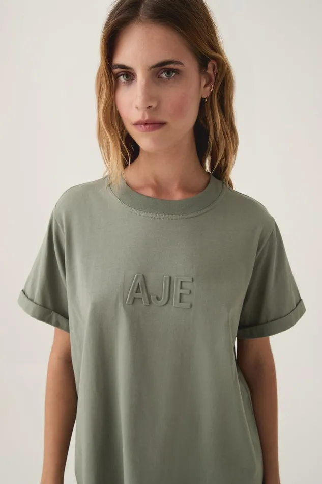 Aje Tees Stone Tee Oakmoss 8211 Women