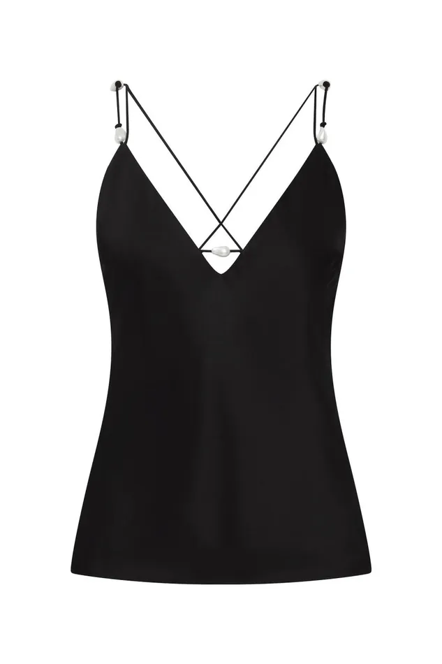 Aje Tops Agate Crossback Top Black 8211 Women Aje Tops Agate Crossback Top Black 8211 Women