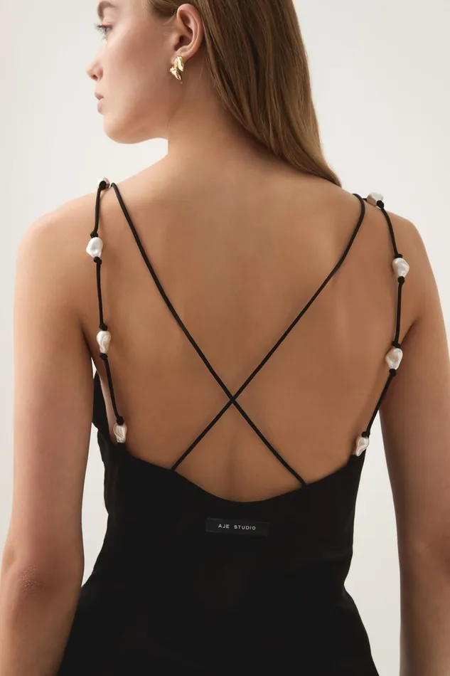 Aje Tops Agate Crossback Top Black 8211 Women Aje Tops Agate Crossback Top Black 8211 Women
