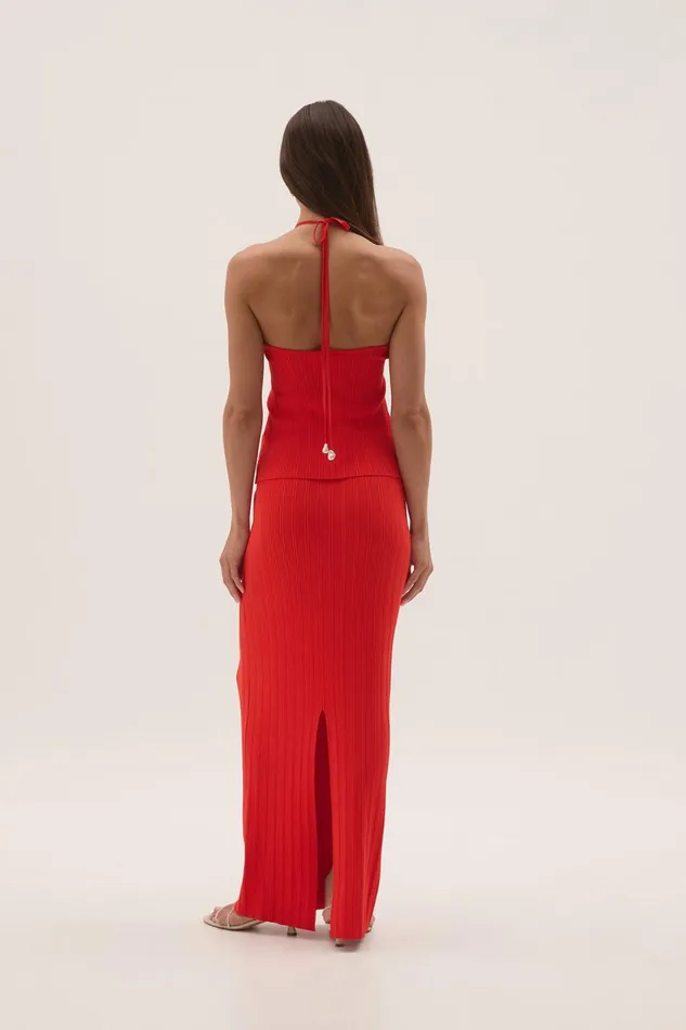 Aje Tops Coraline Halter Top Coral 8211 Women Aje Tops Coraline Halter Top Coral 8211 Women