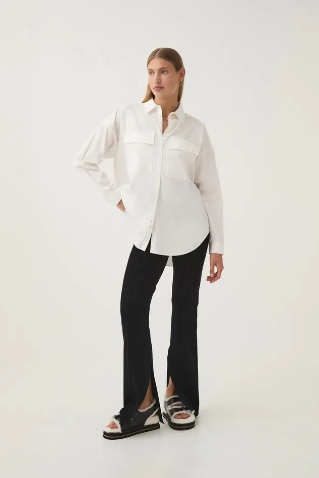 Aje Tops Eaves Oversized Shirt Ivory 8211 Women