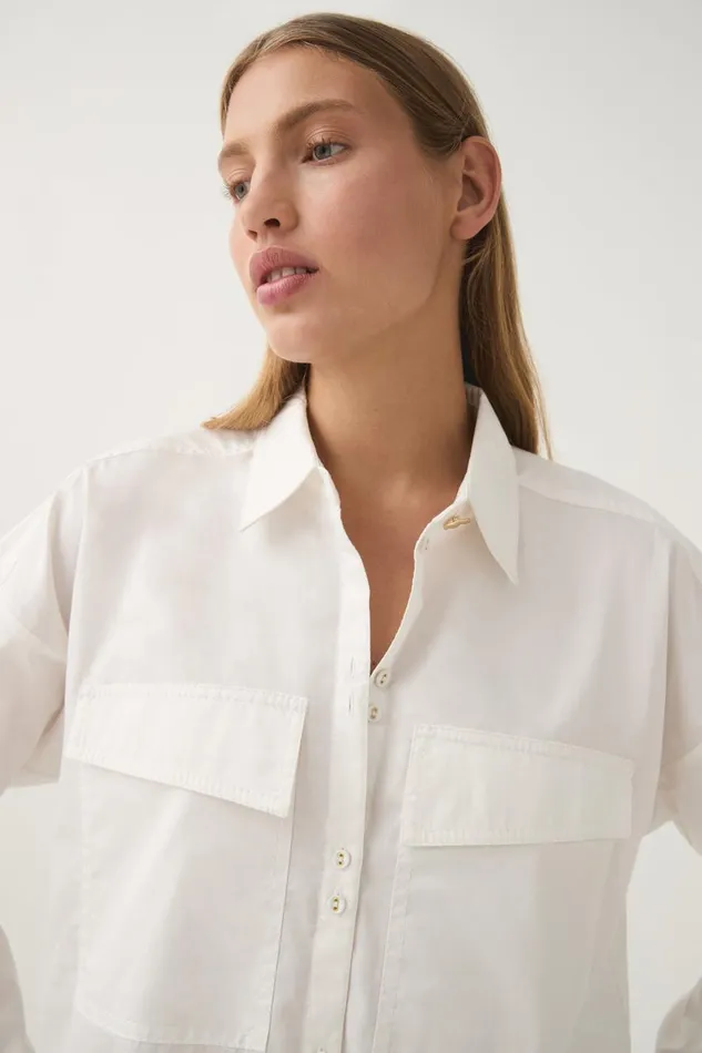 Aje Tops Eaves Oversized Shirt Ivory 8211 Women Aje Tops Eaves Oversized Shirt Ivory 8211 Women