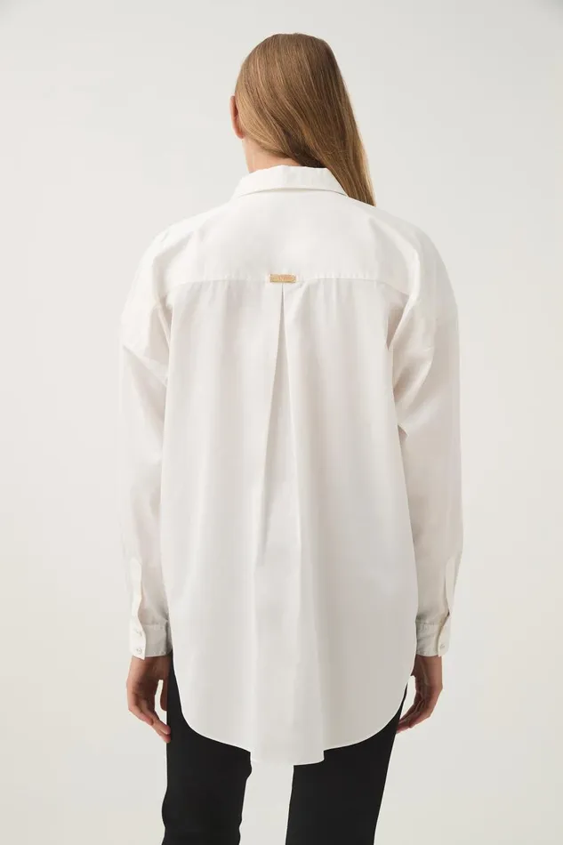 Aje Tops Eaves Oversized Shirt Ivory 8211 Women Aje Tops Eaves Oversized Shirt Ivory 8211 Women