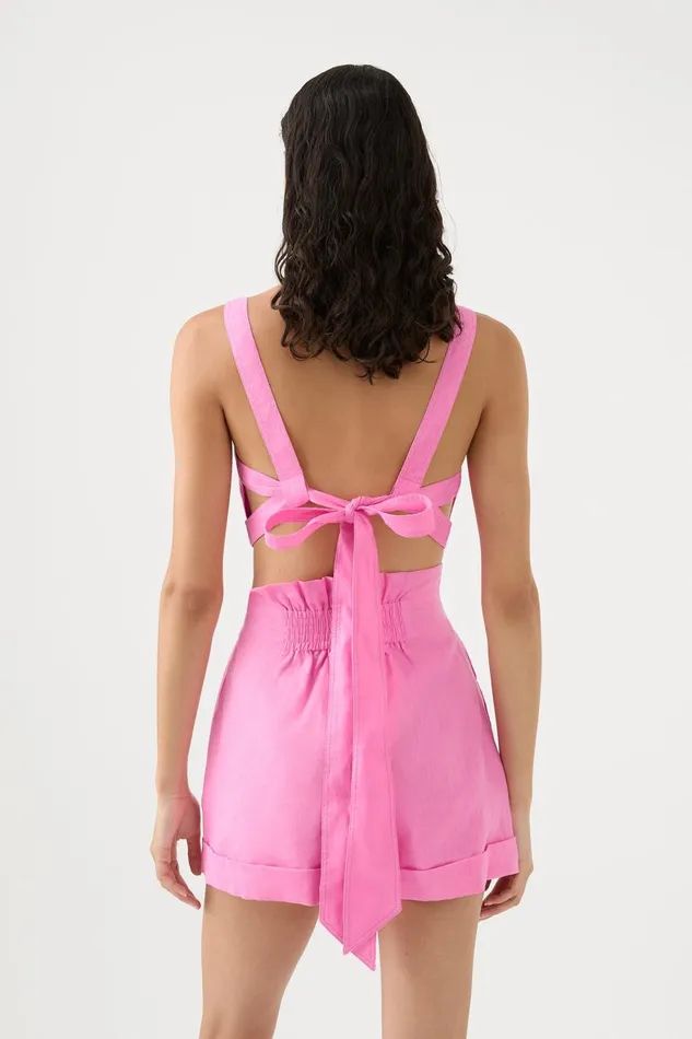 Aje Tops Eden Tie Back Top Protea Pink 8211 Women Aje Tops Eden Tie Back Top Protea Pink 8211 Women
