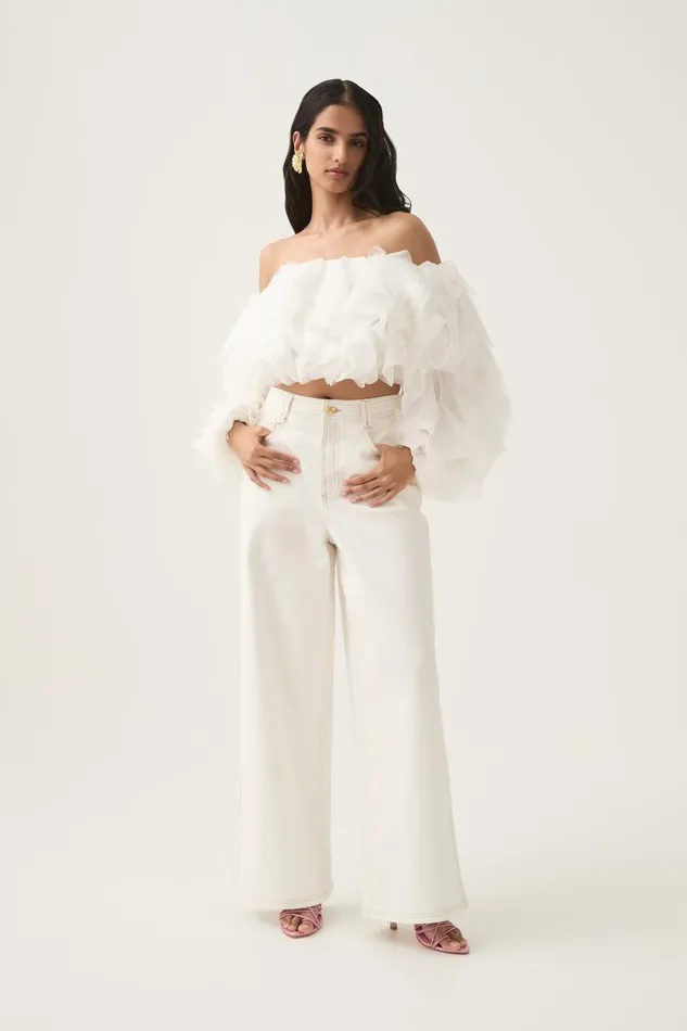Aje Tops Fantasy Lace Top Ivory 8211 Women Aje Tops Fantasy Lace Top Ivory 8211 Women