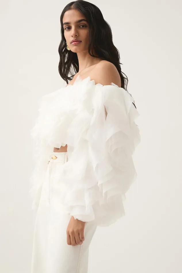 Aje Tops Fantasy Lace Top Ivory 8211 Women Aje Tops Fantasy Lace Top Ivory 8211 Women