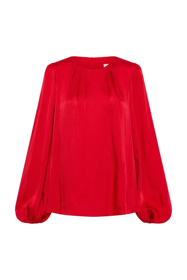 Aje Tops Riya Blouse Scarlet Red 8211 Women Aje Tops Riya Blouse Scarlet Red 8211 Women