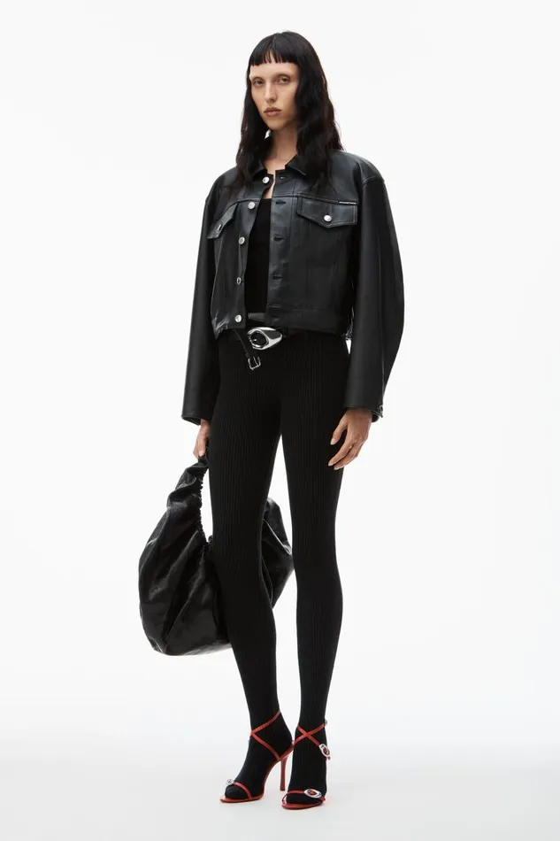 Alexander Wang Bags Women Crescent Large Shoulder Bag In Crackle Patent Leather