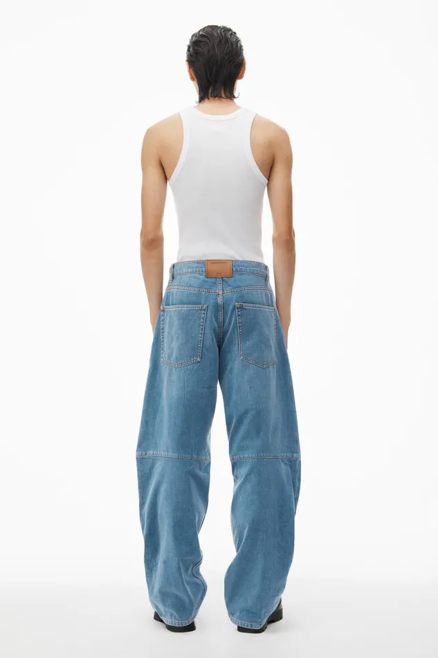 Alexander Wang Bottoms Men HighWaist Ballon Jeans In Brushed Denim