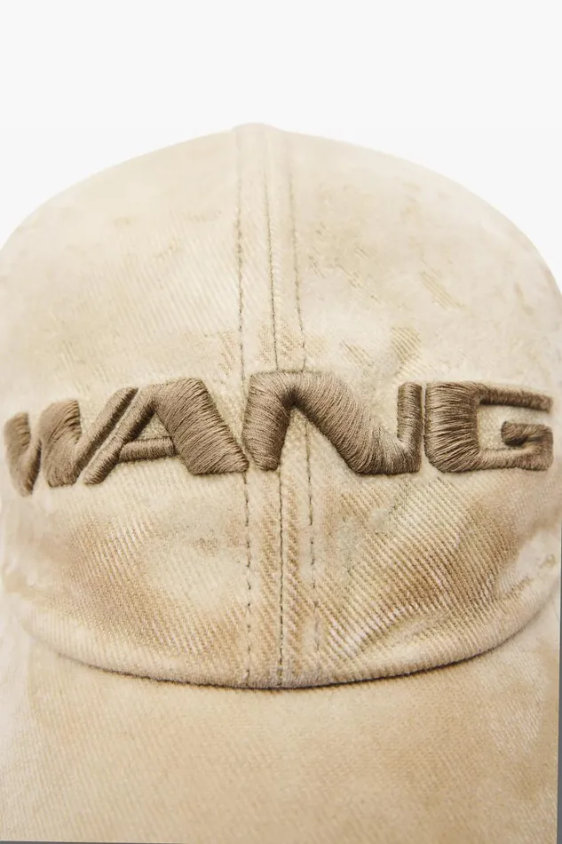 Alexander Wang Denim Women 3d LogoEmbroidered Flocked Denim Cap