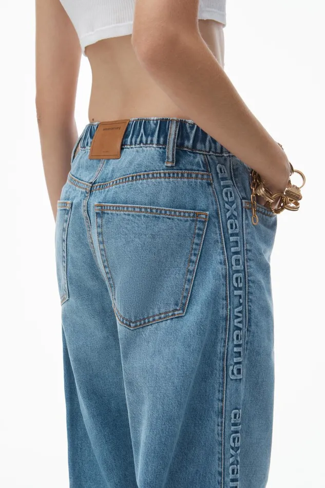 Alexander Wang Denim Women LogoEmbossed Balloon Jeans