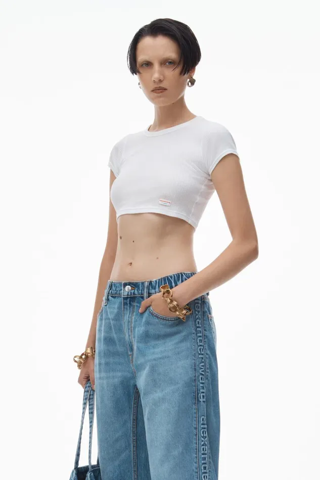 Alexander Wang Denim Women LogoEmbossed Balloon Jeans