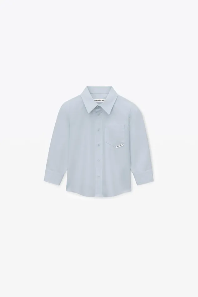 Alexander Wang Kids Button Down Shirt In Compact Cotton