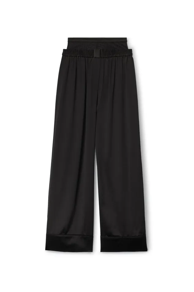Alexander Wang Pants Women Layered Boxer Pant In Silk Charmeuse