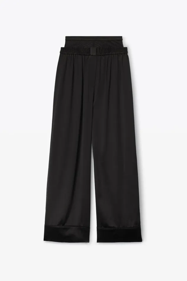 Alexander Wang Pants Women Layered Boxer Pant In Silk Charmeuse