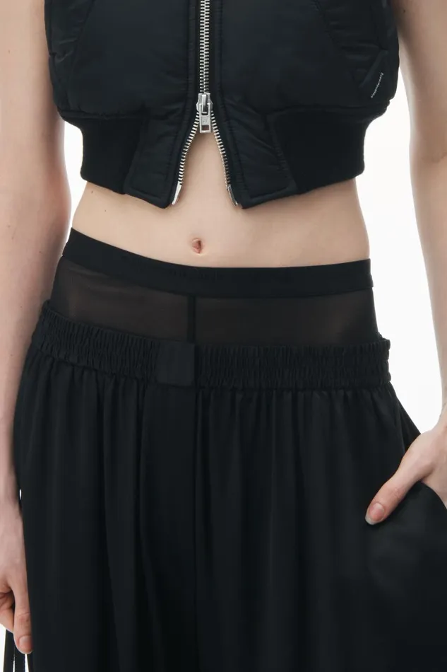 Alexander Wang Pants Women Layered Boxer Pant In Silk Charmeuse