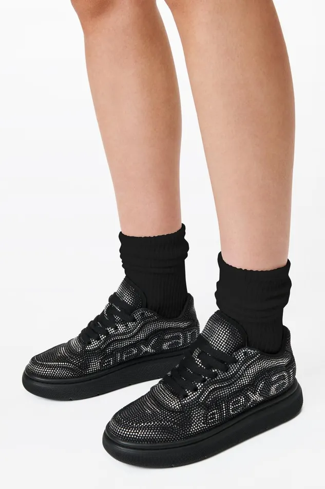 Alexander Wang Shoes WomenMen Puff Crystal Hotfix Sueded Sneaker