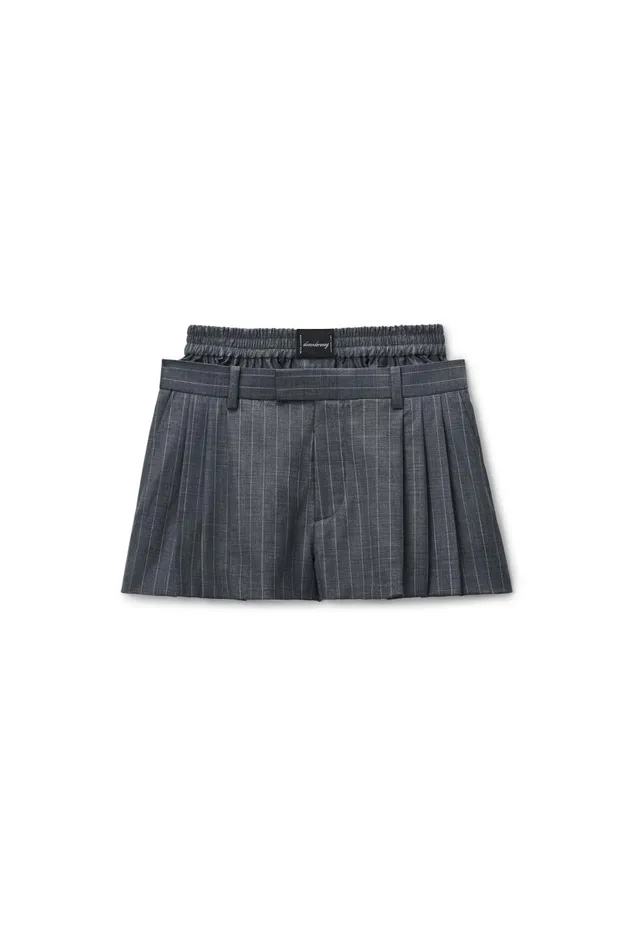 Alexander Wang Shorts Women PreStyled Pleated Short With Boxer Waistband