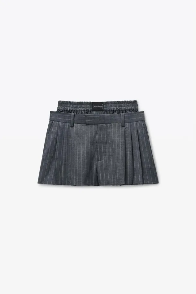Alexander Wang Shorts Women PreStyled Pleated Short With Boxer Waistband