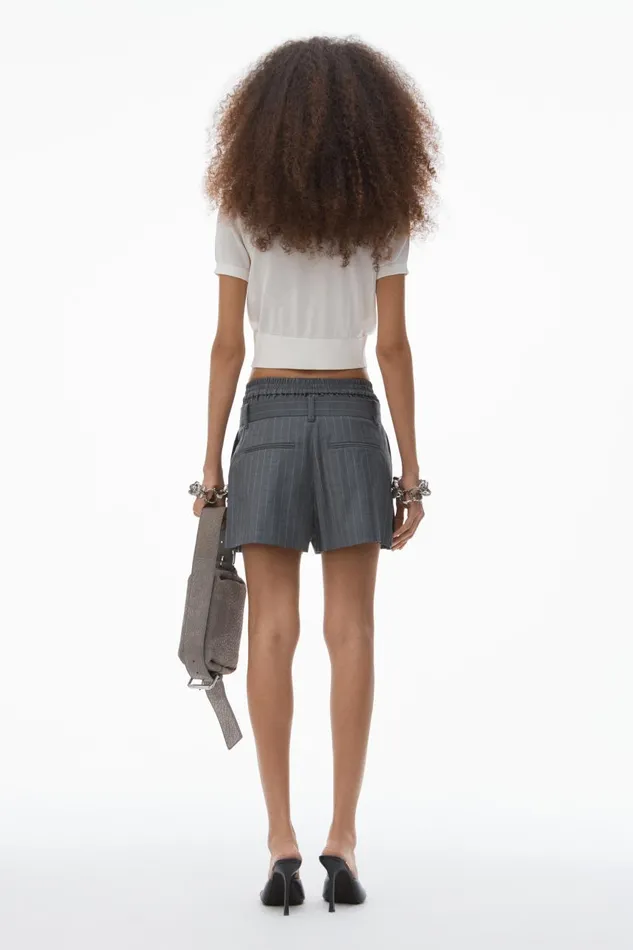 Alexander Wang Shorts Women PreStyled Pleated Short With Boxer Waistband
