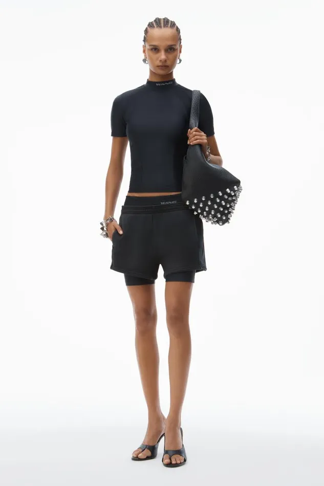 Alexander Wang Shorts Women PreStyled Short With Boxer Brief