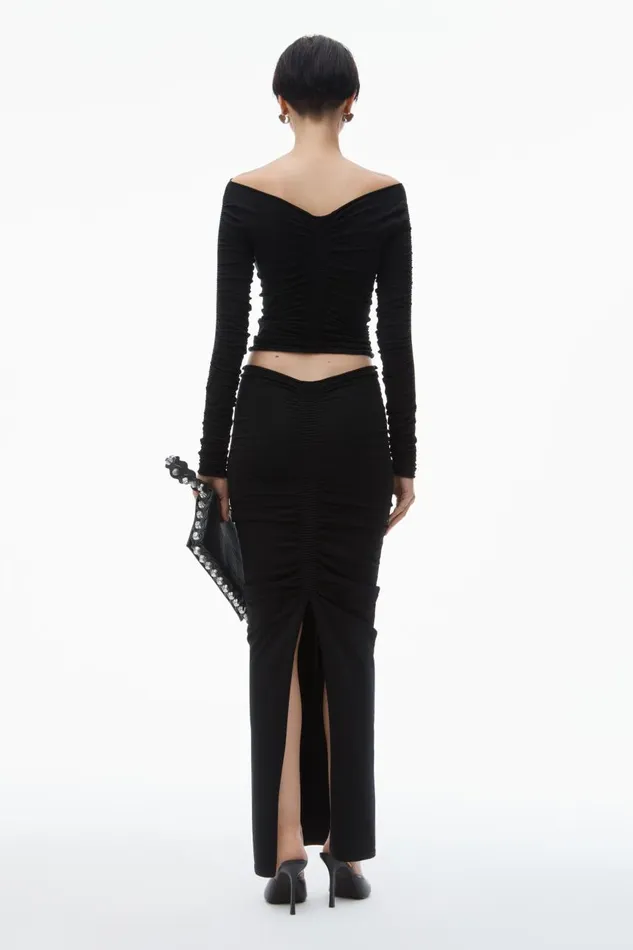 Alexander Wang Skirts Women Ruched Maxi Skirt