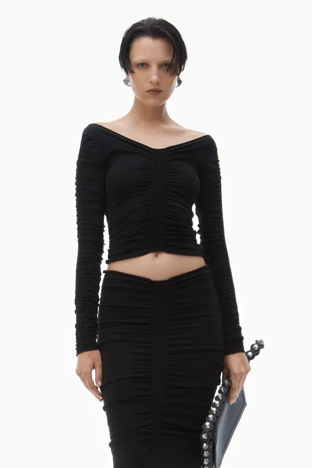 Alexander Wang Skirts Women Ruched Maxi Skirt